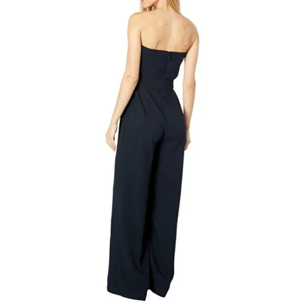Lilly Pulitzer Womens Kylo Jumpsuit Onyx Black MISSING BELT Wide Leg Sz 16  $198 - Picture 6 of 13